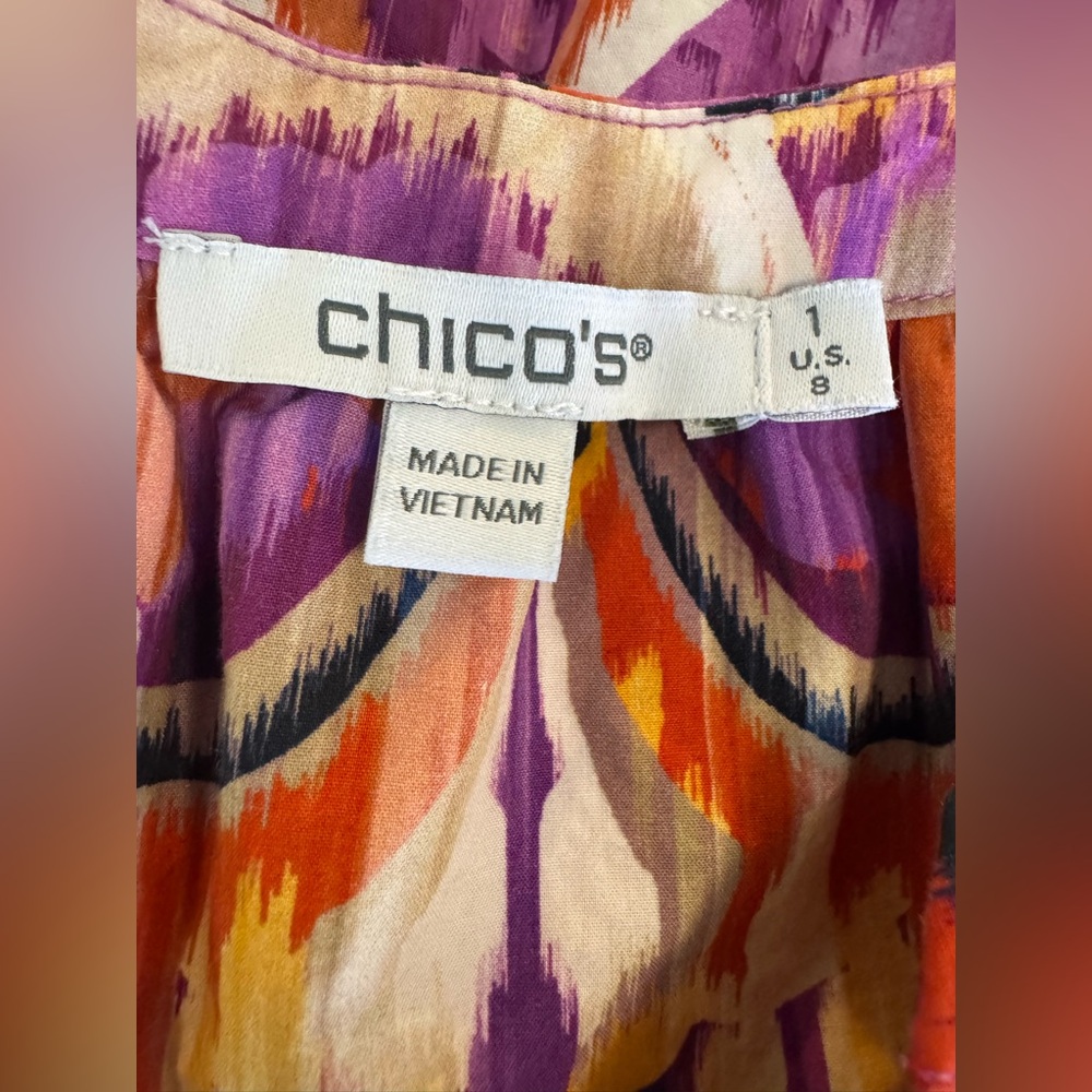 Chico's 50th anniversary paisley tiered Midi Dress - Picture 4 of 12